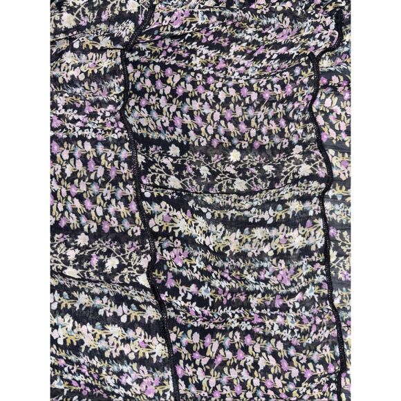 Sundance Quinn Floral Print Drop Waist Ruffle long sleeve Shift Dress Size M NEW - Picture 15 of 15